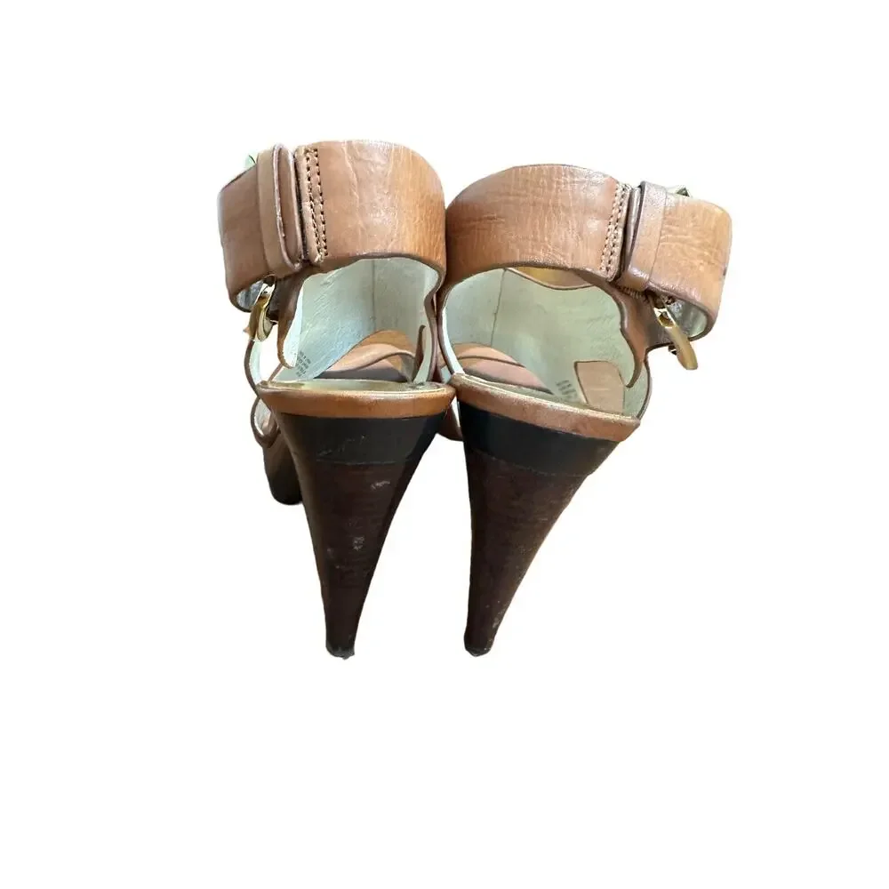 Michael by Michael Kors Leather Slingback Sandals Size 7.5 Multistrap Buckle